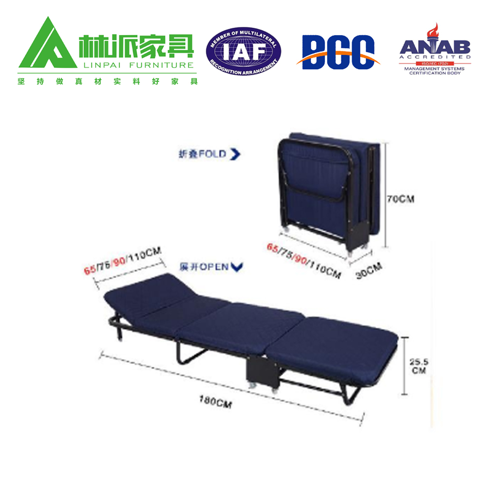 折叠加固床行军单人床