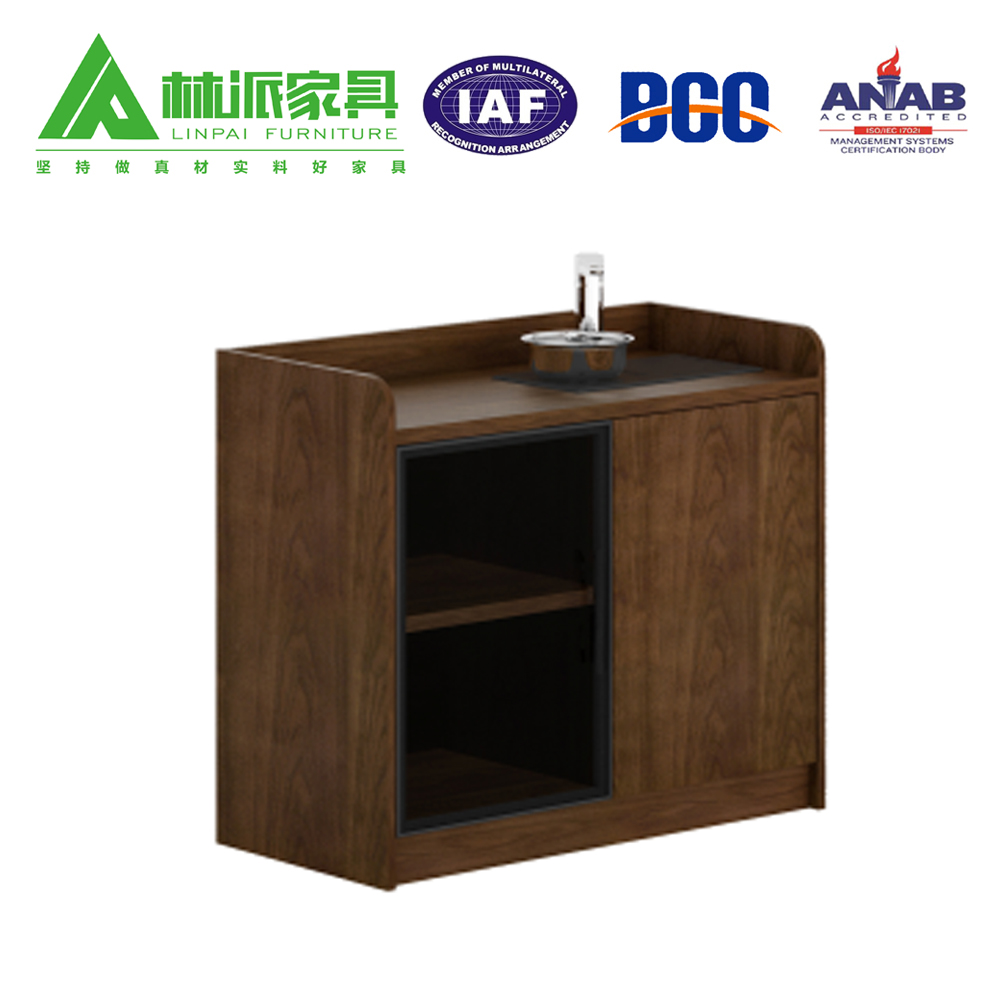 实木贴皮油漆茶水柜